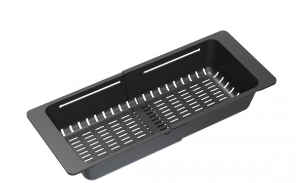 Quadron MIKE 116 zlewozmywak granitowy beżowy 1-komorowy z/o (56x44x17,5) + bateria z elastyczną wylewką + syfon + zaslepka+wkładka czarna rozsuwana HCQM5844BE3323503BEG