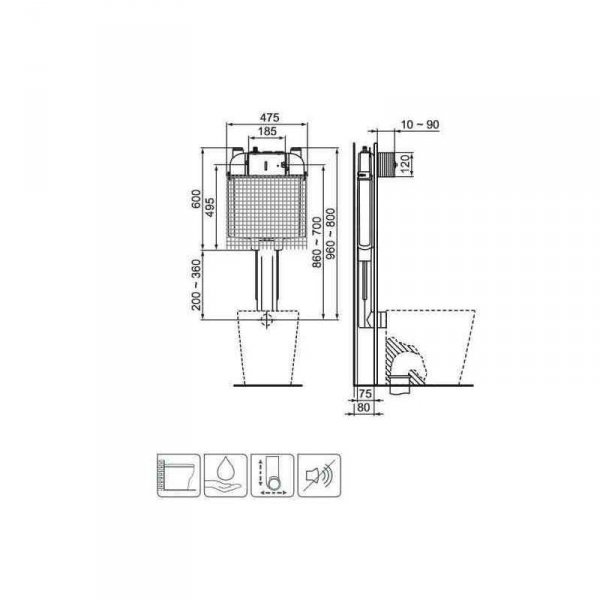 Ideal Standard prosys wc zbornik 80m R014767