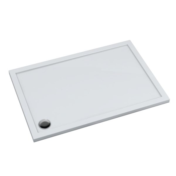 Schedline Brodzik akrylowy Sharper 90x160x4,5 cm, prostokątny z odpływem w narożniku, Gwarancja 7 lat 3S.S1P-90160