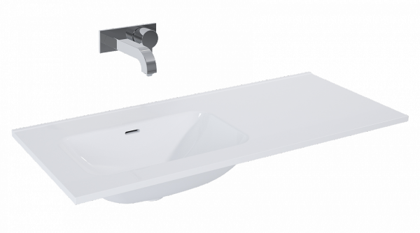 Elita UMYWALKA SKAPPA 100 BEZ OTWORU LEWA (60+40) CERAMICZNA WHITE 146036/RE041001068060