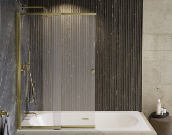 Besco Easy Slide Gold parawan nawannowy 2-skrzydłowy PESG2S