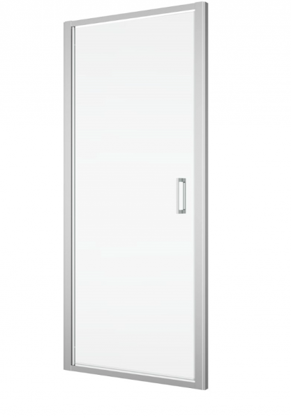 Ronal drzwi wahadłowe jednoczęściowe 90x200 cm, szkło przezroczyste, profile srebrny połysk TLSP0905007