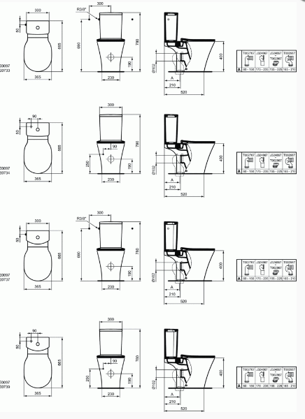 IDEAL STANDARD CONNECT AIR MUSZLA WC KOMPAKT STOJĄCA 66X36 CM AQUABLADE E009701
