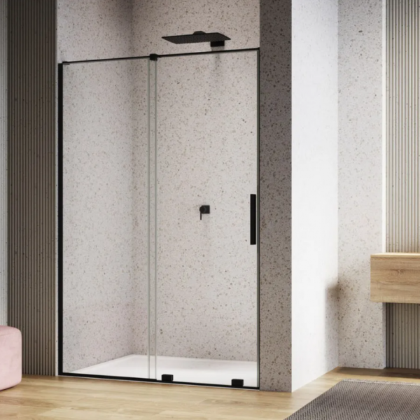 Ronal Sanswiss Amalia drzwi prysznicowe przesuwne 170 cm czarny mat D35S21700607