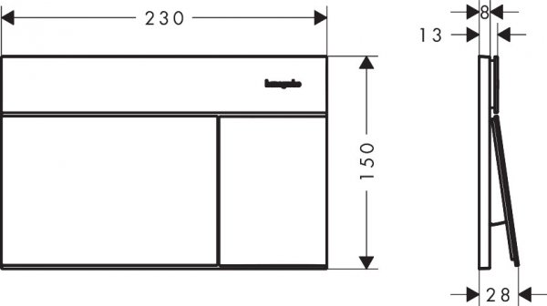 Hansgrohe iFrame Element E Przycisk WC biały mat 66003700 WYSYŁKA 24H
