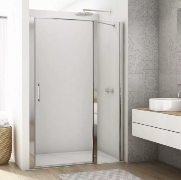 Ronal Sanswiss Divera drzwi prysznicowe 130 (80+50) cm srebrny połysk D22T31080505007