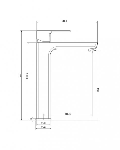 Lavita Bateria umywalkowa wysoka Aquila Chrome 5900378342786