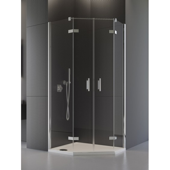 SanSwiss PUR52 drzwi dwuczęściowe do kabiny pięciokątnej szkło Master Carre PUR52SM21030