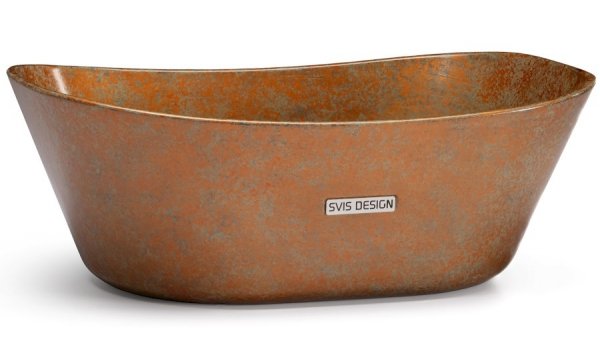 S.V.I.S. Design UMYWALKA 50 CM LIBRA BASIC - SMOKED METAL MIEDZIANY I ZIELONY, LAKIER PÓŁMATOWY