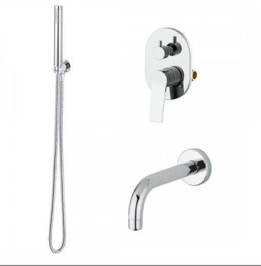 Demm Shine zestaw wannowy podtynkowy wylewka 15 cm chrom 72WYL15