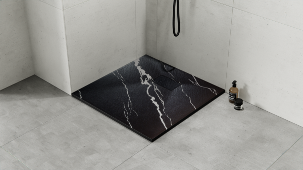 Besco Vexo Marble Black brodzik 90 VMB9090K
