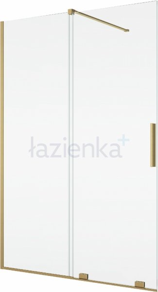 Ronal SanSwiss Amalia ścianka prysznicowa walk-in 120 cm złoty szczotkowany/szkło przezroczyste D35S21201307