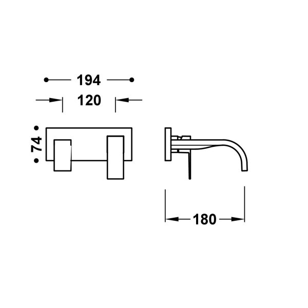 Tres CUADRO ELEMENT NAŚCIENNY DO PODTYNKOWEGO KORPUSU BATERII UMYWALKOWEJ-00630031NM