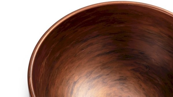 S.V.I.S. Design UMYWALKA 40 CM COLUMBA BASIC BEZ PRZELEWU - AGED METAL MIEDZIANY I CZARNY, LAKIER MATOWY