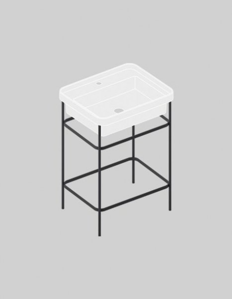  Artceram ACA05617 stelaż pod umywalkę FUORI SCALA 60X45 / NERO SATINATO