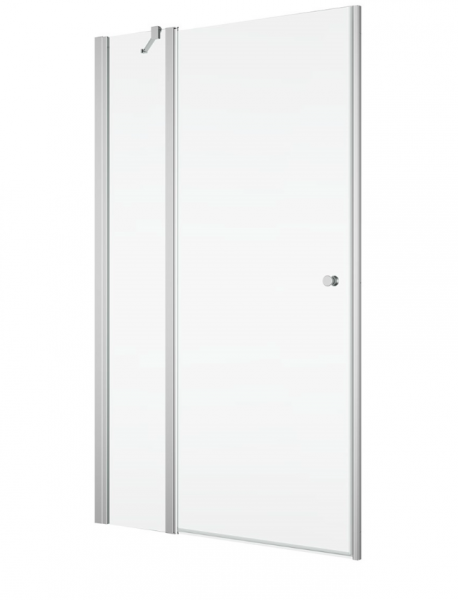 Ronal drzwi  na wymiar jednoczęściowe ze ścianką stałą w linii 75-140x0-200 cm, szkło przezroczyste, profile srebrny połysk SOL13SM15007