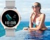 Smartwatch damski Farrot R18 ultracienki mesh puls srebrny