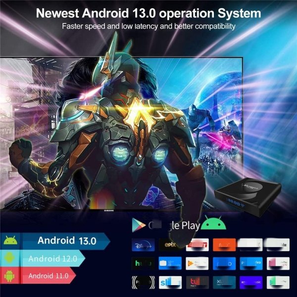 Dekoder Smart TV box X88pro,2/16GB, Wifi 6, Android 13, odtwarzacz HDD