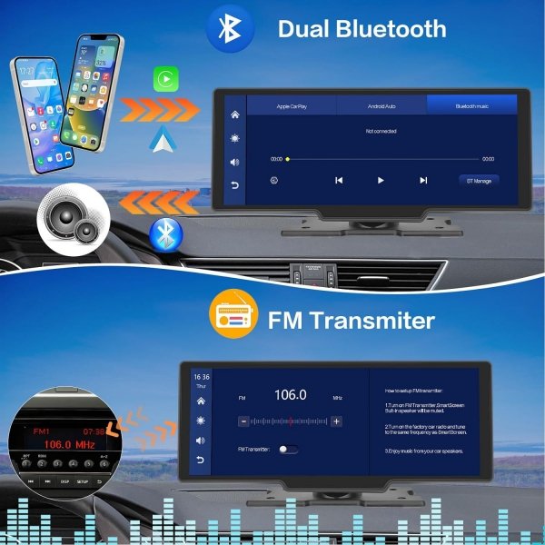 Radio Android Auto CAR PLAY nawigacja, kamera DVR cofania, WifI, Bluetooth