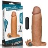 Add 3 Pleasure X Tender Vibrating Penis Sleeve Brown