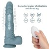 11'' Rechargeable Thrusting and Vibrating Silicone Dildo with Remote