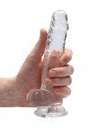 7 / 18 cm Realistic Dildo With Balls - Transparent