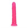 Slim Realistic Dildo with Suction Cup - Glow in the Dark - 7'' / 18 cm