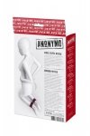 Anonymo handcuffs, velour, red, 29 cm