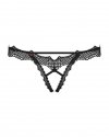 Bielizna-Bravelle stringi otwarte czarne  S/M