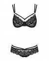 Bielizna-860-SET-1 komplet 2-częściowy czarny  S/M