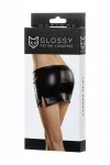 Glossy Shiny Wetlook skirt CAMREN - black XL