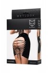 Glossy Leanne Wetlook miniskirt, black, XL