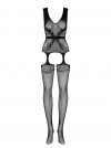Bodystocking damskie, otwarty krok. Seksowne F217 XL/XXL
