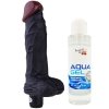 CZARNY PENIS ANATOMOCZNE DILDO REALNIY WYGLĄD + WIBRACJE 20 CM