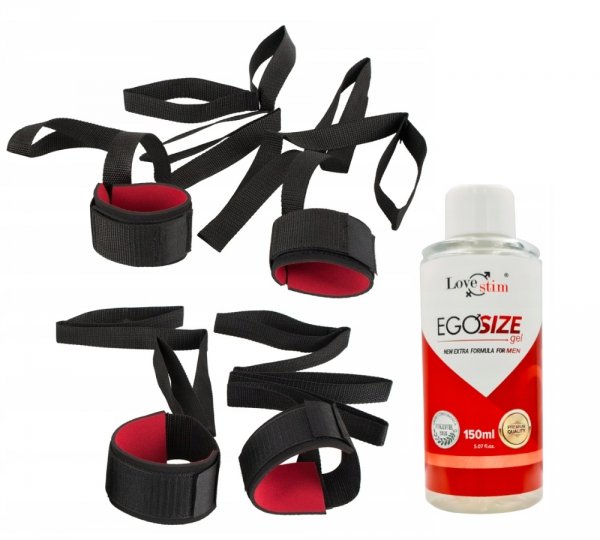 Zestaw do krępowania 4x kajdanki z linkami