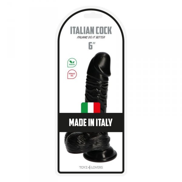 Dildo-Italian Cock 6&quot;&quot;Black
