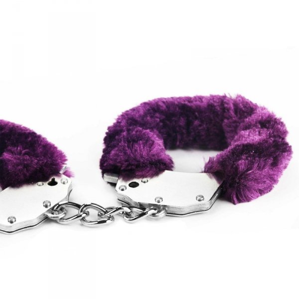 Fetish Pleasure Fluffy Handcuffs Purple