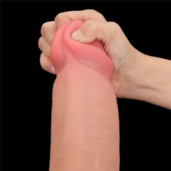 14&#039;&#039; King Sized Sliding Skin Dual Layer Dong