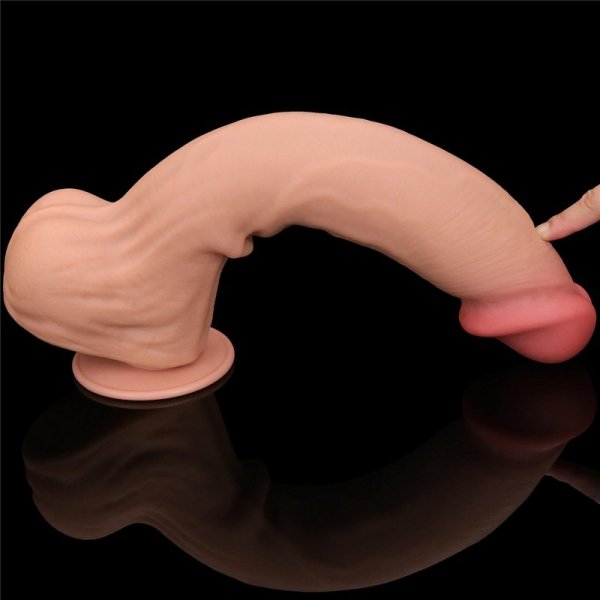 14&#039;&#039; King Sized Sliding Skin Dual Layer Dong