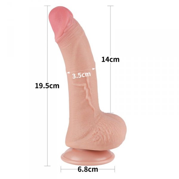 7.5&#039;&#039; Sliding Skin Dual Layer Dong Flesh