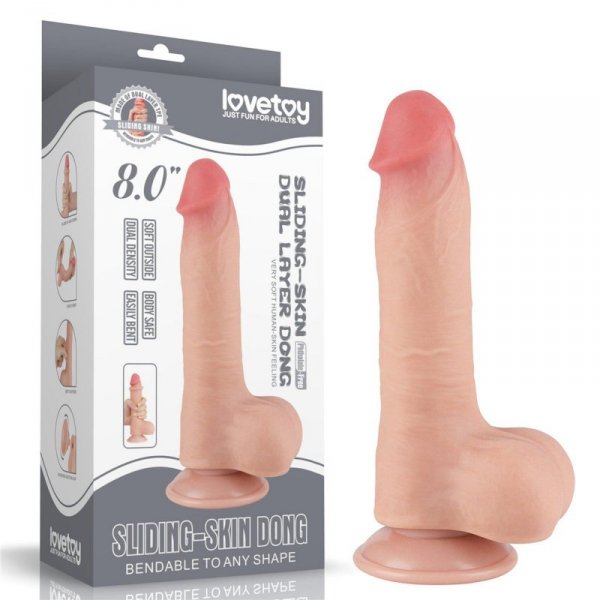 8&#039;&#039; Sliding Skin Dual Layer Dong Flesh