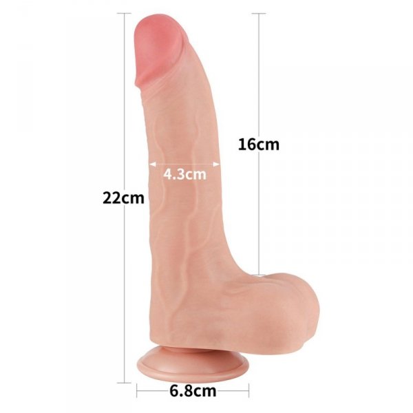 8.5&#039;&#039; Sliding Skin Dual Layer Dong Flesh