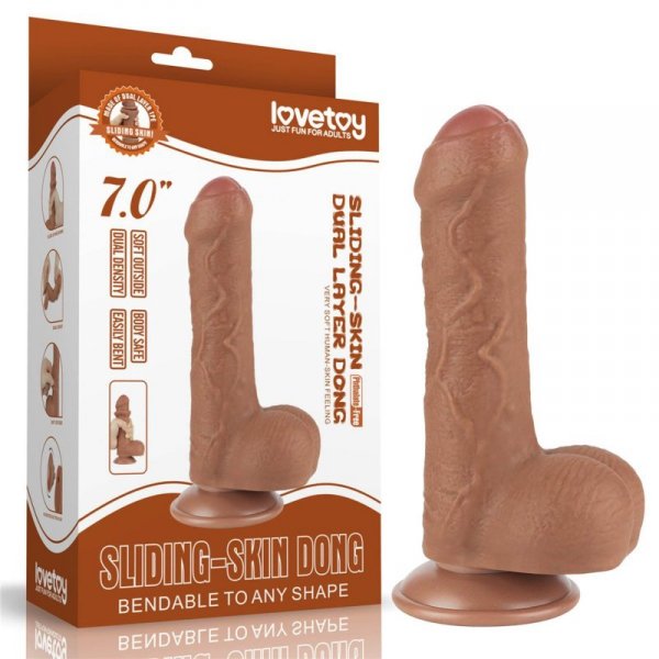 7&#039;&#039; Sliding Skin Dual Layer Dong Brown