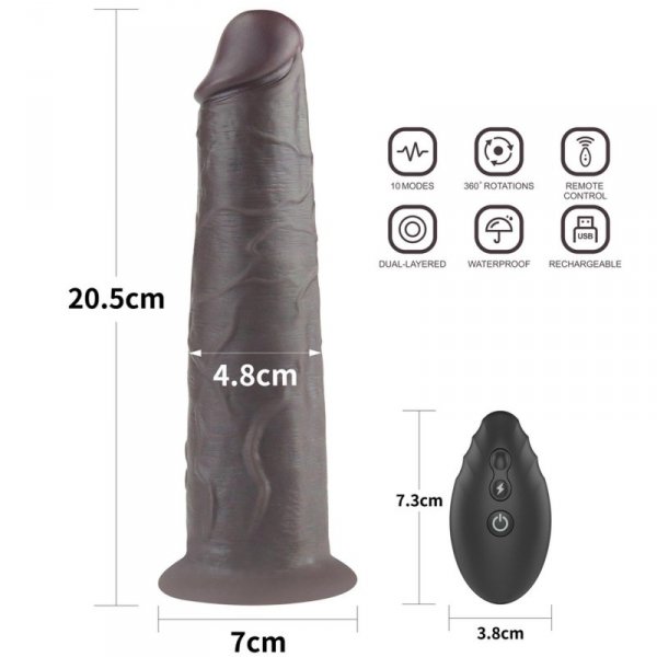 8.0&#039;&#039; Dual Layered Platinum Silicone Rotator