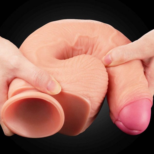 11&quot;&quot; Dual Layer Platinum Silicone Cock
