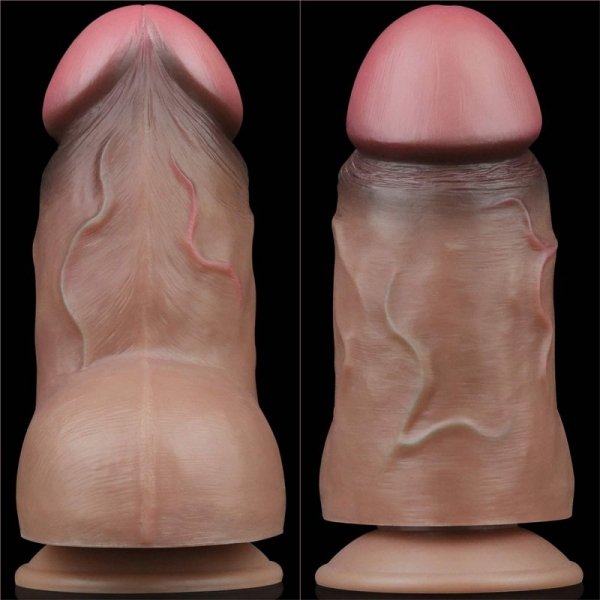 7.0&#039;&#039; Dual Layered Platinum Silicone Cock