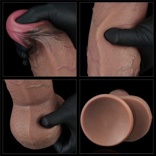 9.5&quot;&quot;&quot;&quot; Dual Layered Silicone Cock XXL