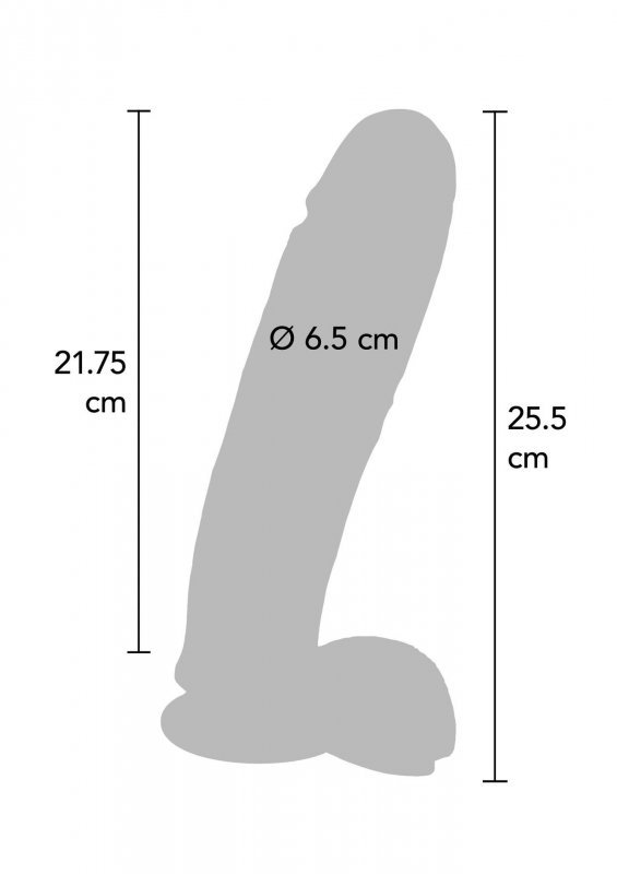 Dildo 10 inch with Balls Light skin tone