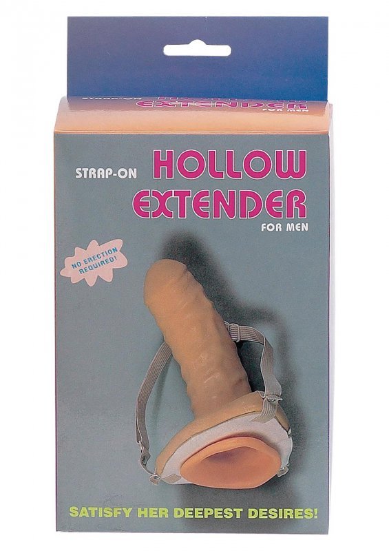 Strap-On Hollow Extender Man Light skin tone