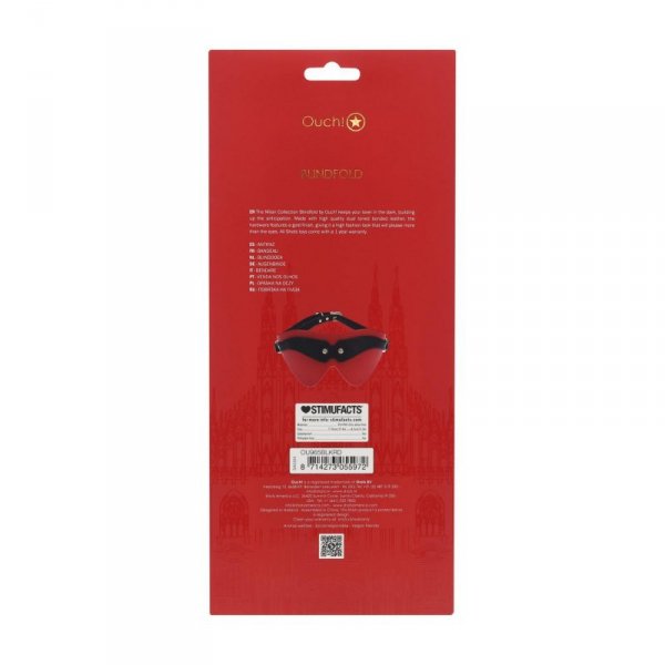 Milan Collection - Blindfold - Black/Red